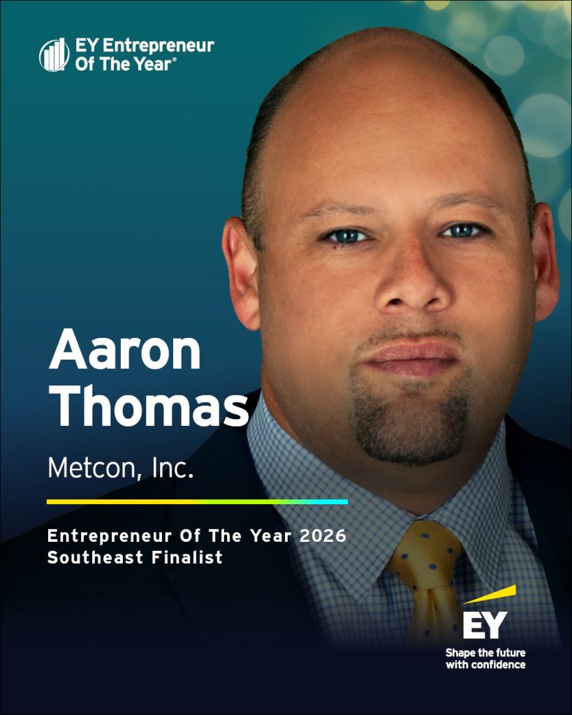 Aaron Thomas of Metcon, Inc. named Entrepreneur Of The Year® 2026 Southeast finalist by EY US